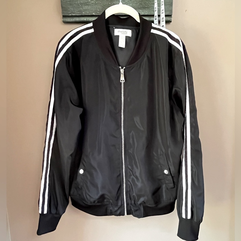 Charlotte Russe Full Zip Black Jacket - Size XL